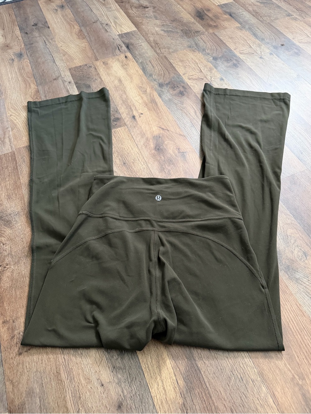 Sold! Lululemon Groove Nulu Green Flare High Waisted Leggings Size 6